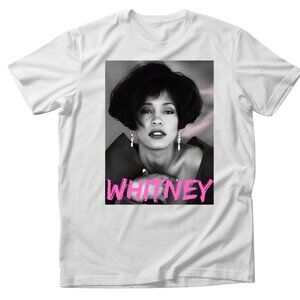 New women whitney t shirt, r and b pop music tee